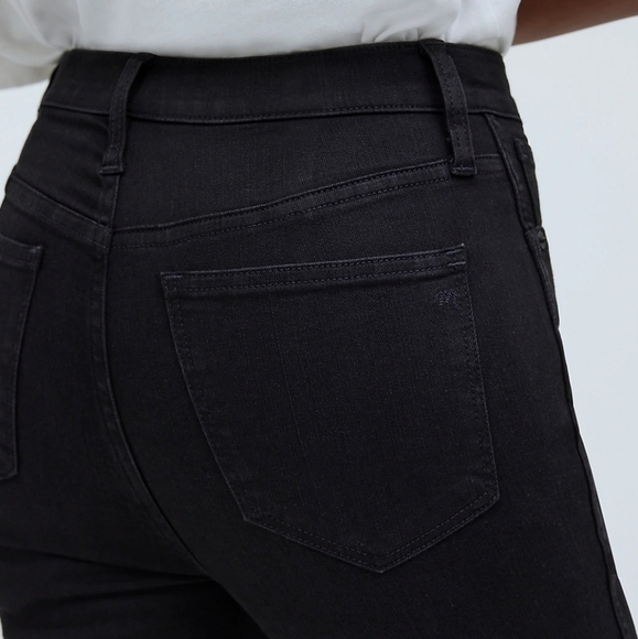Madewell $128 10" High-Rise Skinny Jeans on Black Frost size 26 NWT NG493 - Picture 5 of 14